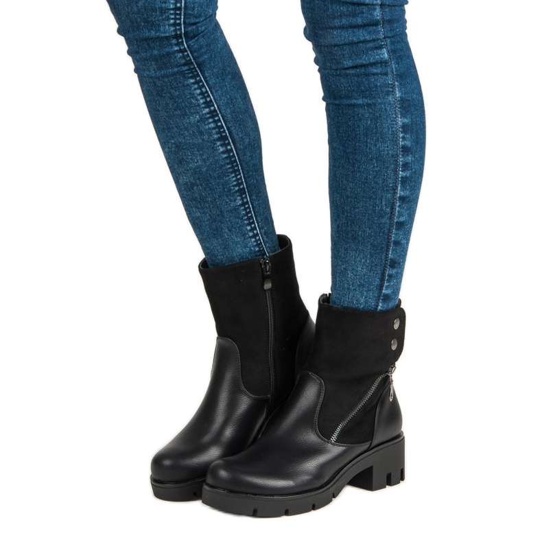 Filippo Cizme confortabile cu protectie negru 1