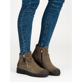 Cizme joase pe fermoarul VINCEZA verde 1 Cizme joase pe fermoarul VINCEZA verde 1