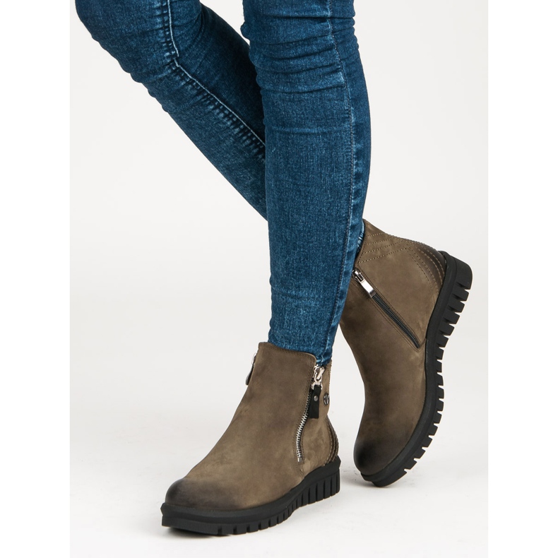 Cizme joase pe fermoarul VINCEZA verde 2 Cizme joase pe fermoarul VINCEZA verde 2