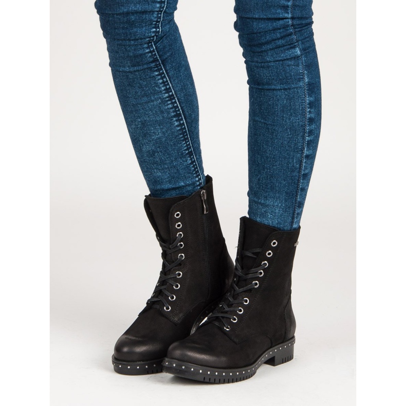 Lucrători din piele neagră VINCEZA negru 1 Lucrători din piele neagră VINCEZA negru 1