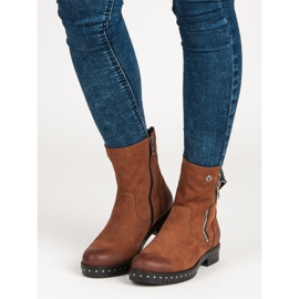 Cizme din piele maro de la VINCEZA 1