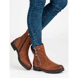 Cizme din piele maro de la VINCEZA 2