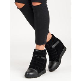 J. Star Tenisi negri cu velcro negru 2