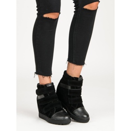 J. Star Tenisi negri cu velcro negru 1