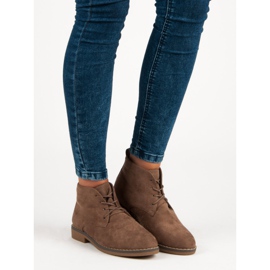 Botine cu legătură mică maro 1