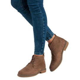 Botine cu legătură mică maro 2