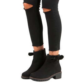 Cizme negre cu toc înalt negru 1 Cizme negre cu toc înalt negru 1