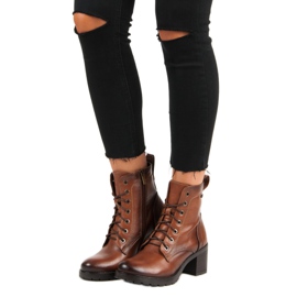 Cizme maro vinceza cu siret 2