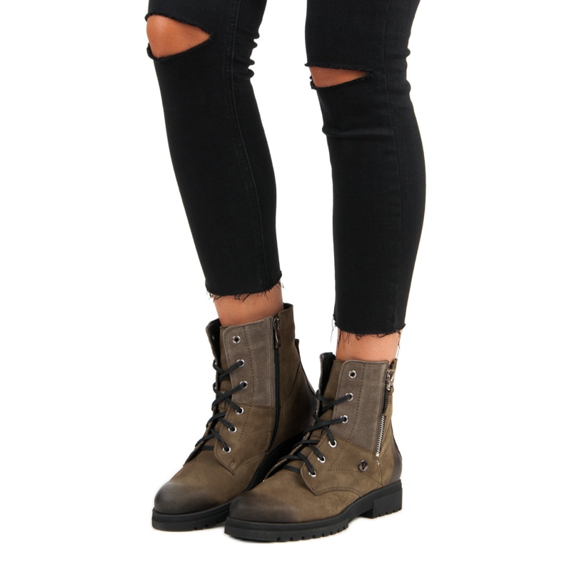 Muncitori eleganti VINCEZA kaki verde 2