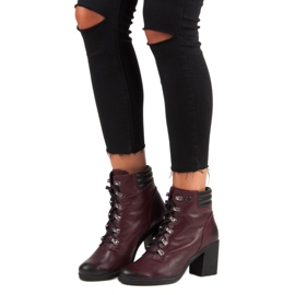 Cizme confortabile cu toc VINCEZA roșu 1