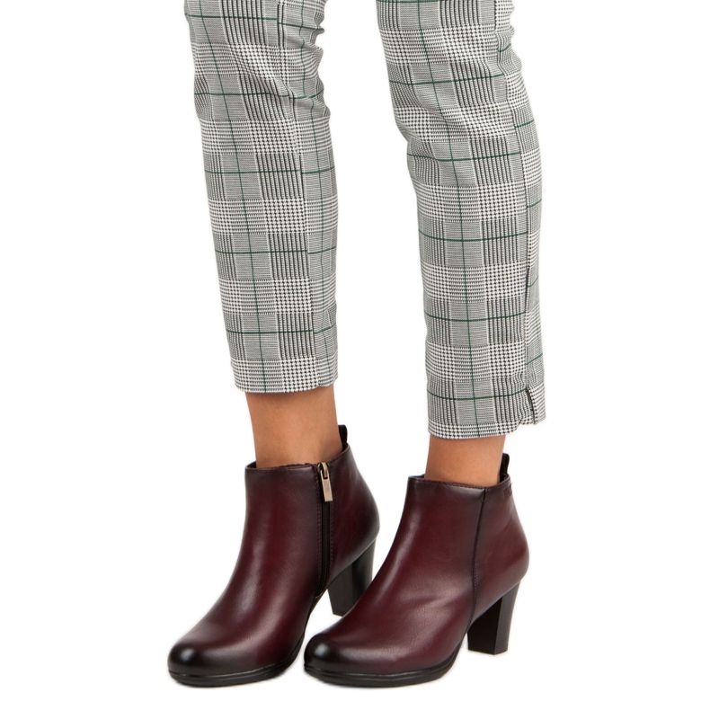 Cizme elegante pe post vinceza roșu 1