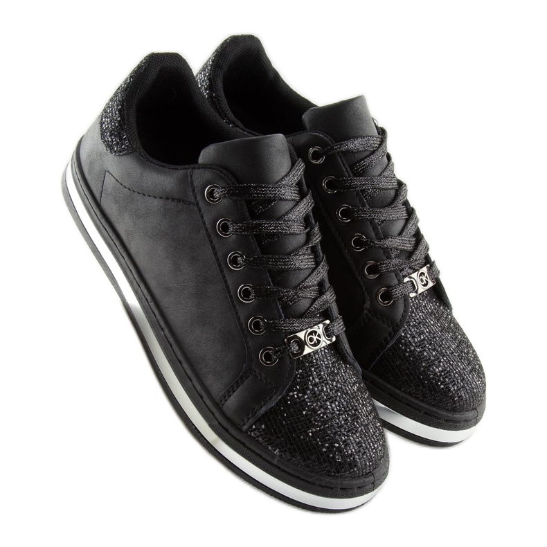 Adidasi negri dama BK-81 Black negru 2