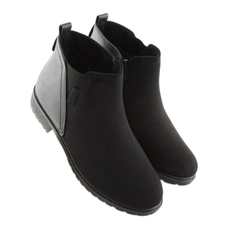 Botine negre negre pentru femei NB225P Negru 2