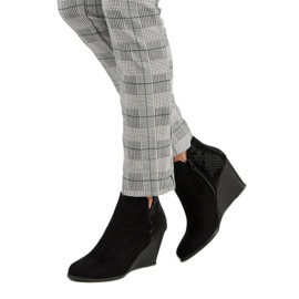 Corina Cizme cu pană elegante negru 1