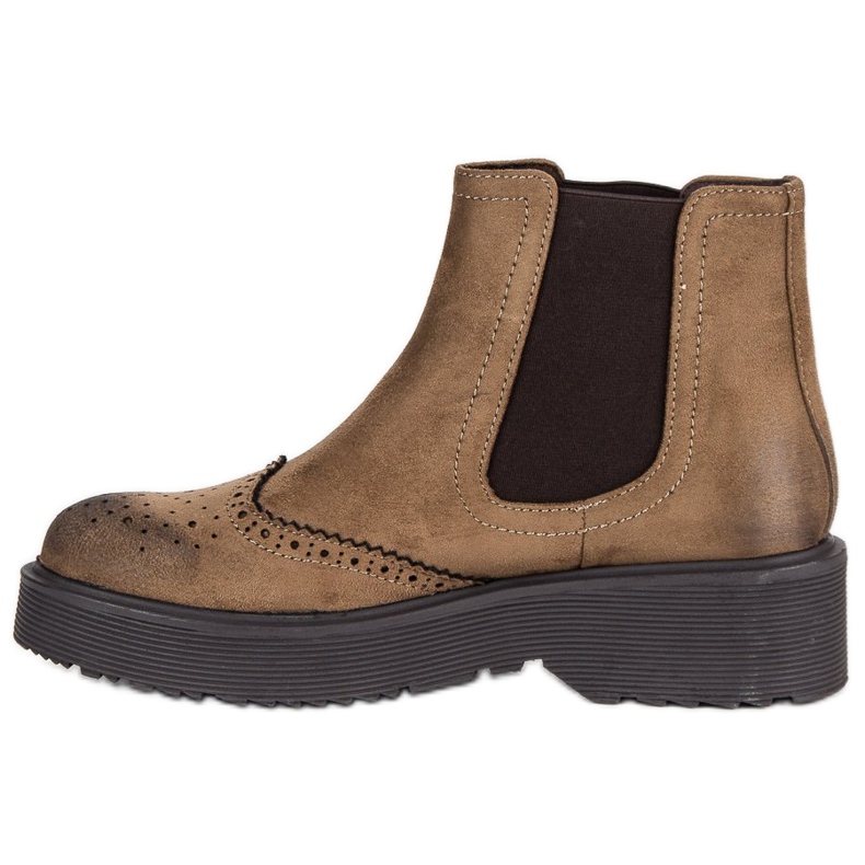 Corina Cizme confortabile din piele intoarsa maro 1