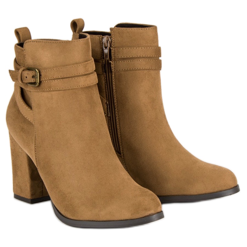 Corina Cizme elegante cu toc inalt maro 1