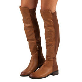 Corina Cizme maro deasupra genunchiului 1