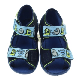 Befado pantofi copii sandale papuci 250P076 albastru verde albastru marin 4