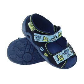 Befado pantofi copii sandale papuci 250P076 albastru verde albastru marin 3