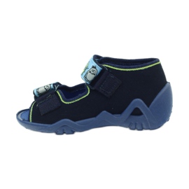 Befado pantofi copii sandale papuci 250P076 albastru verde albastru marin 2