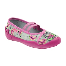 Befado pantofi copii balerini papuci 116x231 gri verde roz 2