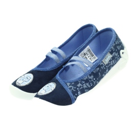 Befado pantofi copii balerini papuci 116x241 albastru albastru marin 5