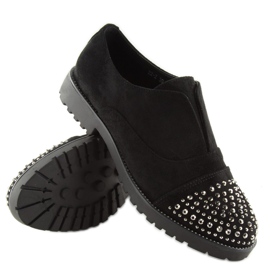 Mocasini negri decorati degete 22-2 Negru 1