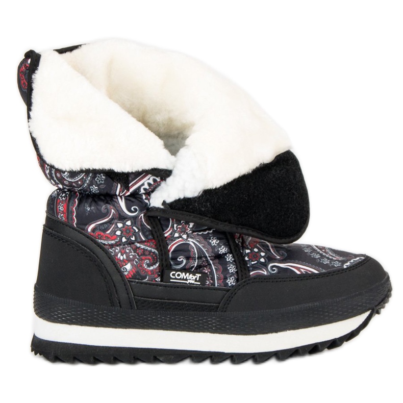 Cizme de zapada pentru iarna negru roșu 1 Cizme de zapada pentru iarna negru roșu 1