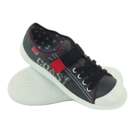 Pantofi pentru tineri Befado, adidași 251q063 gri roșu 3