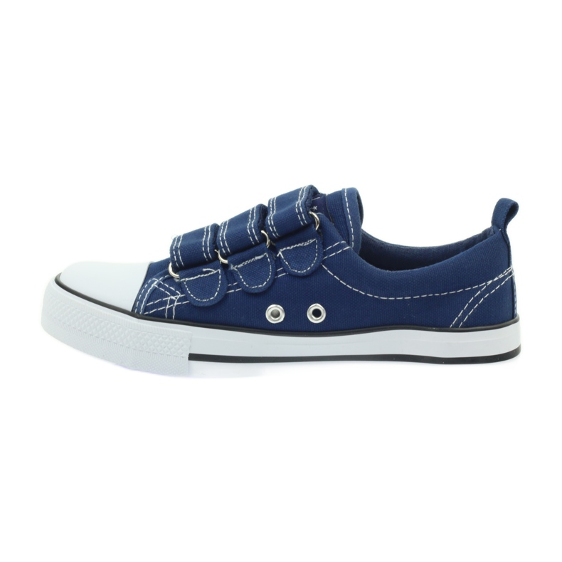 American Club Tenisi americani din denim cu velcro albastru marin 2