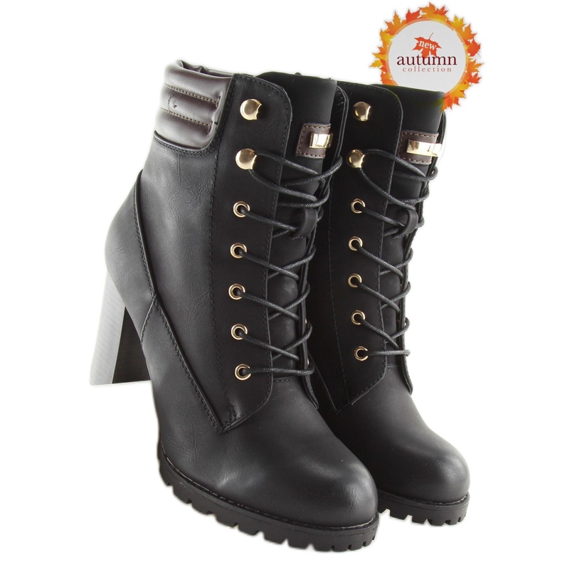 Tocuri înalte negre S89 negre negru 1