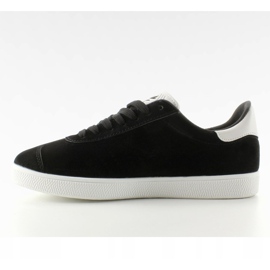 Tenisi din piele intoarsa Juniorki BK6180-1 Negri alb negru 1
