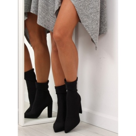 Cizme negre cu toc din neopren NS028P negru 1