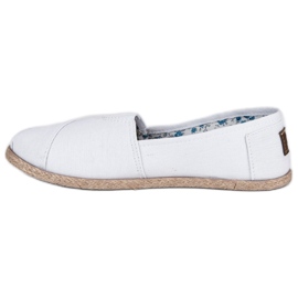 Mckeylor Espadrile albe cu slip-on 2