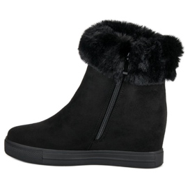 Seastar Cizme negre cu pană negru 1