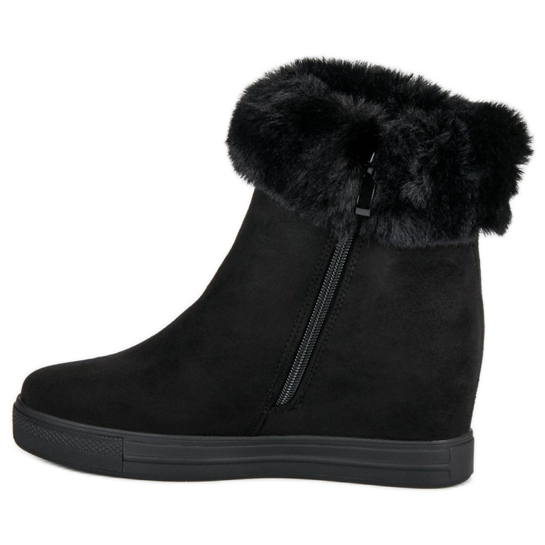 Seastar Cizme negre cu pană negru 1