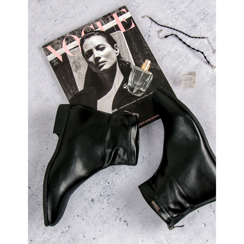 Ghete negre cu fermoar negru 1