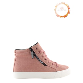 Adidași roz cald la gleznă W-3072 1