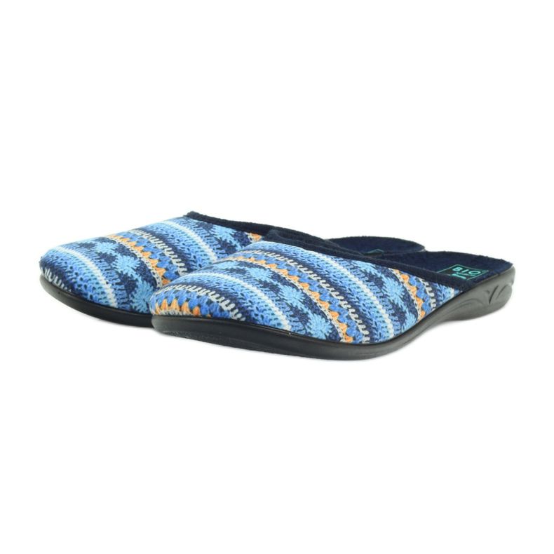 Papuci Adanex 23557 pulover norvegian albastru marin albastru portocale 3