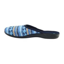 Papuci Adanex 23557 pulover norvegian albastru marin albastru portocale 2