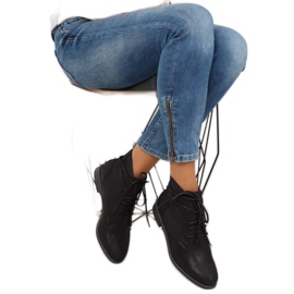 Cizme negre cu siret K-91 negre negru 1