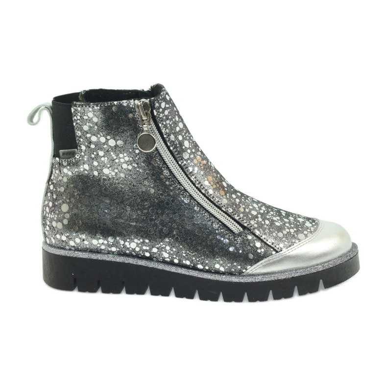 Cizme cizme izolate Bartek negru si argintiu gri 1