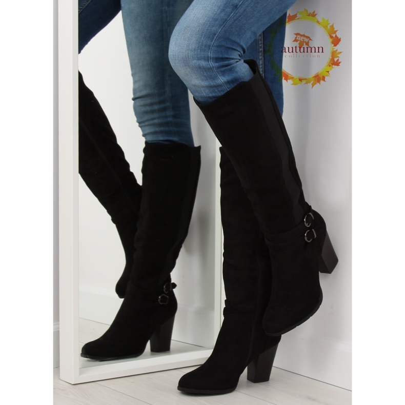 Tocuri înalte negre 103-GG negre negru 1