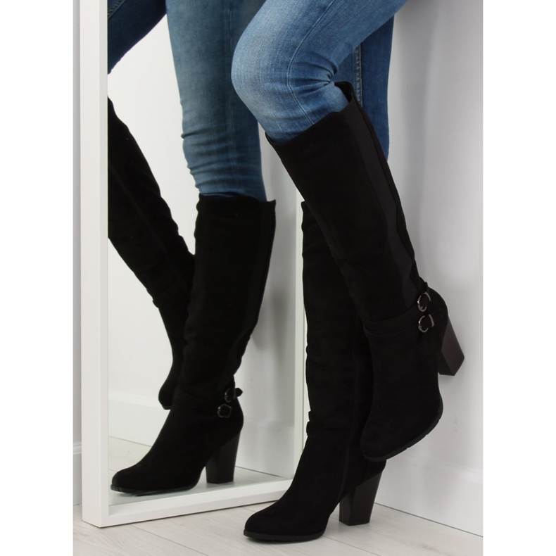 Tocuri înalte negre 103-GG negre negru 2