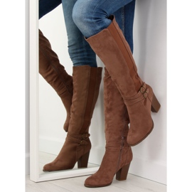 Tocuri înalte maro 103-GG kaki 2