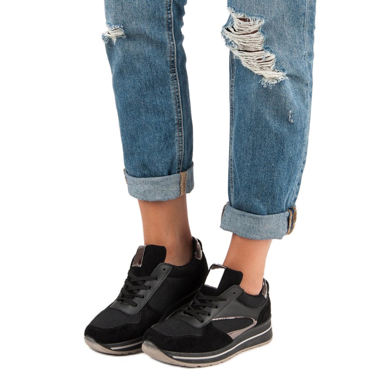 Pantofi sport la modă negru 1 Pantofi sport la modă negru 1