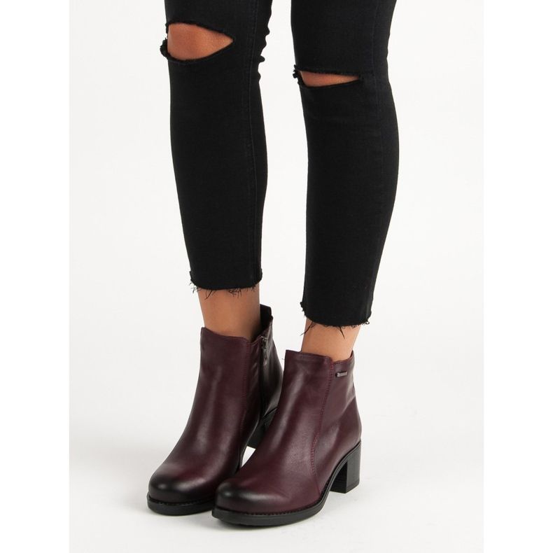Botine cu toc înalt vinceza burgund roșu 1 Botine cu toc înalt vinceza burgund roșu 1