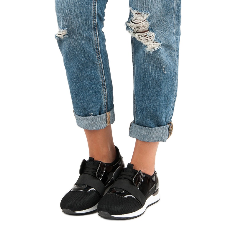 Pantofi sport de alunecare negru 1