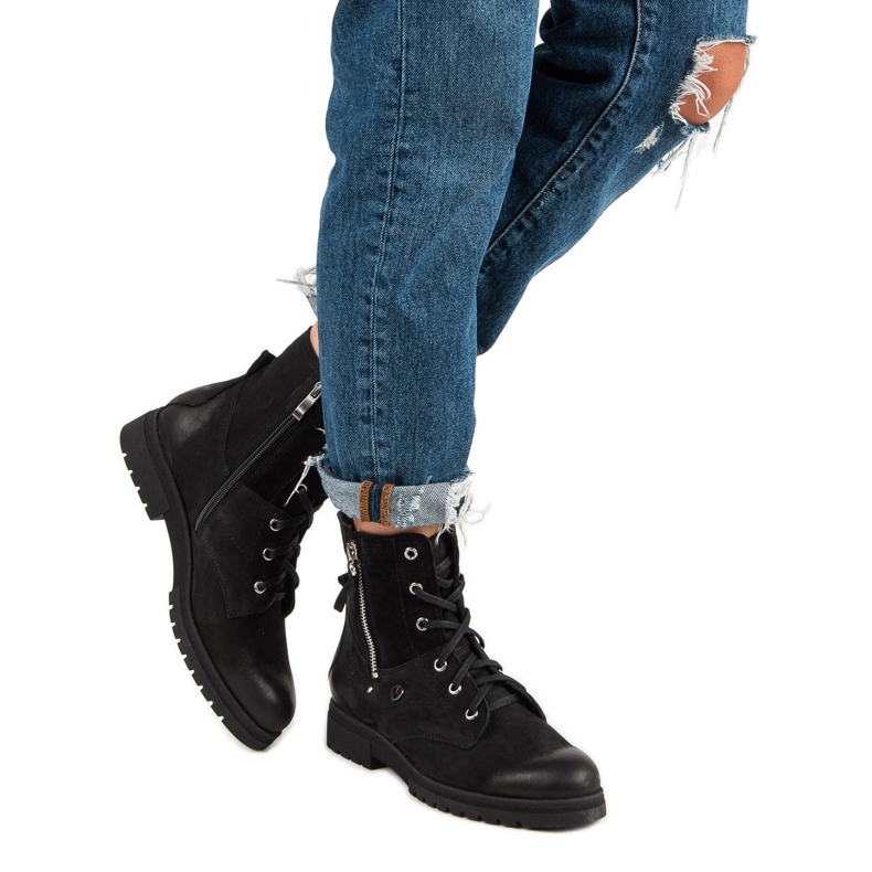 Muncitori negri cu stil VINCEZA negru 2