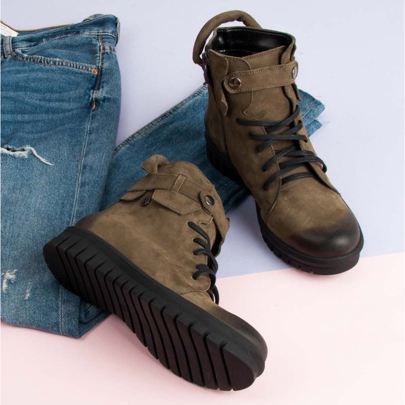 Cizme de muncitor Kaki VINCEZA verde 2